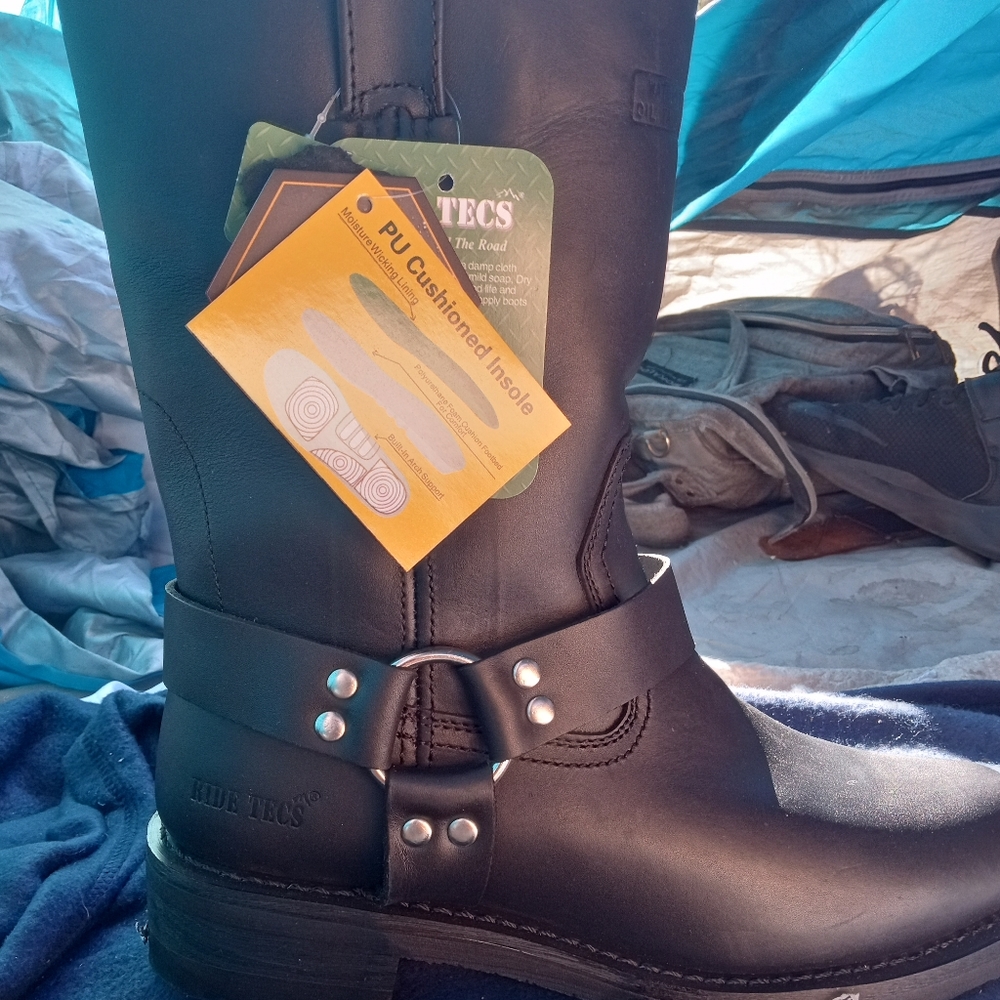 Mens steel toe genuine leather boots